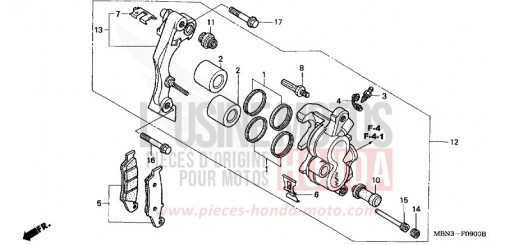 VORDERRAD-BREMSSATTEL (CM/DK/ED) XR650R1 de 2001
